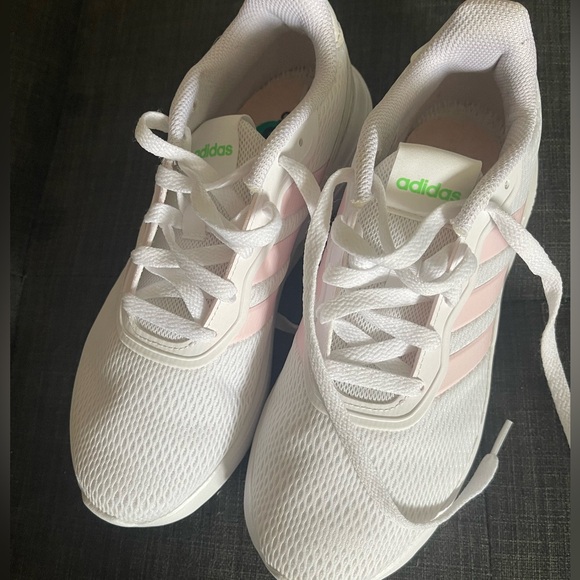 👟🌸Adidas Sneakers Running Training Sports Shoes White/Pink Gym - Picture 5 of 12